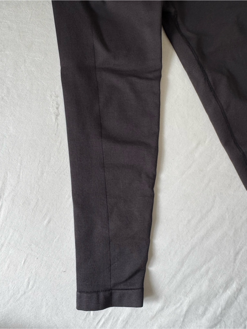 Anybody Black High-Waist Athleisure Leggings Ribbed Detail XL Minimalist Chic - Picture 8 of 13